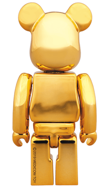 Bearbrick Daruma Gold Plating Fukuiri 100%