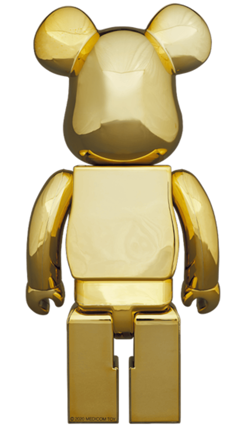 Bearbrick Daruma Pass Gold Plating 400%