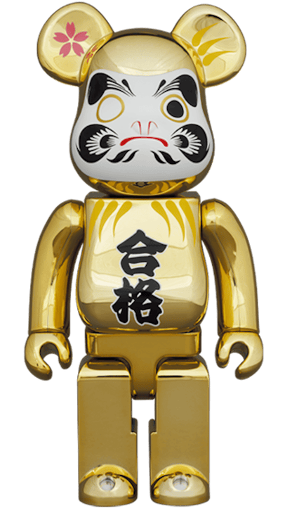 Bearbrick Daruma Pass Gold Plating 400%