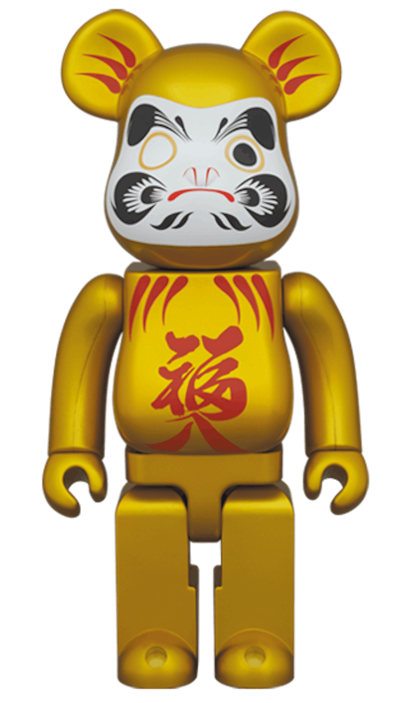 Bearbrick Daruma Pearl 400% Gold