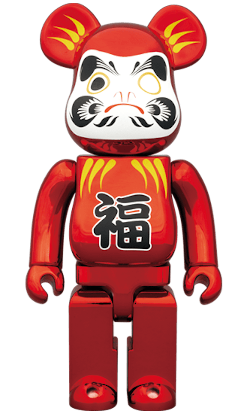 Bearbrick Daruma Red Plated 400% Red