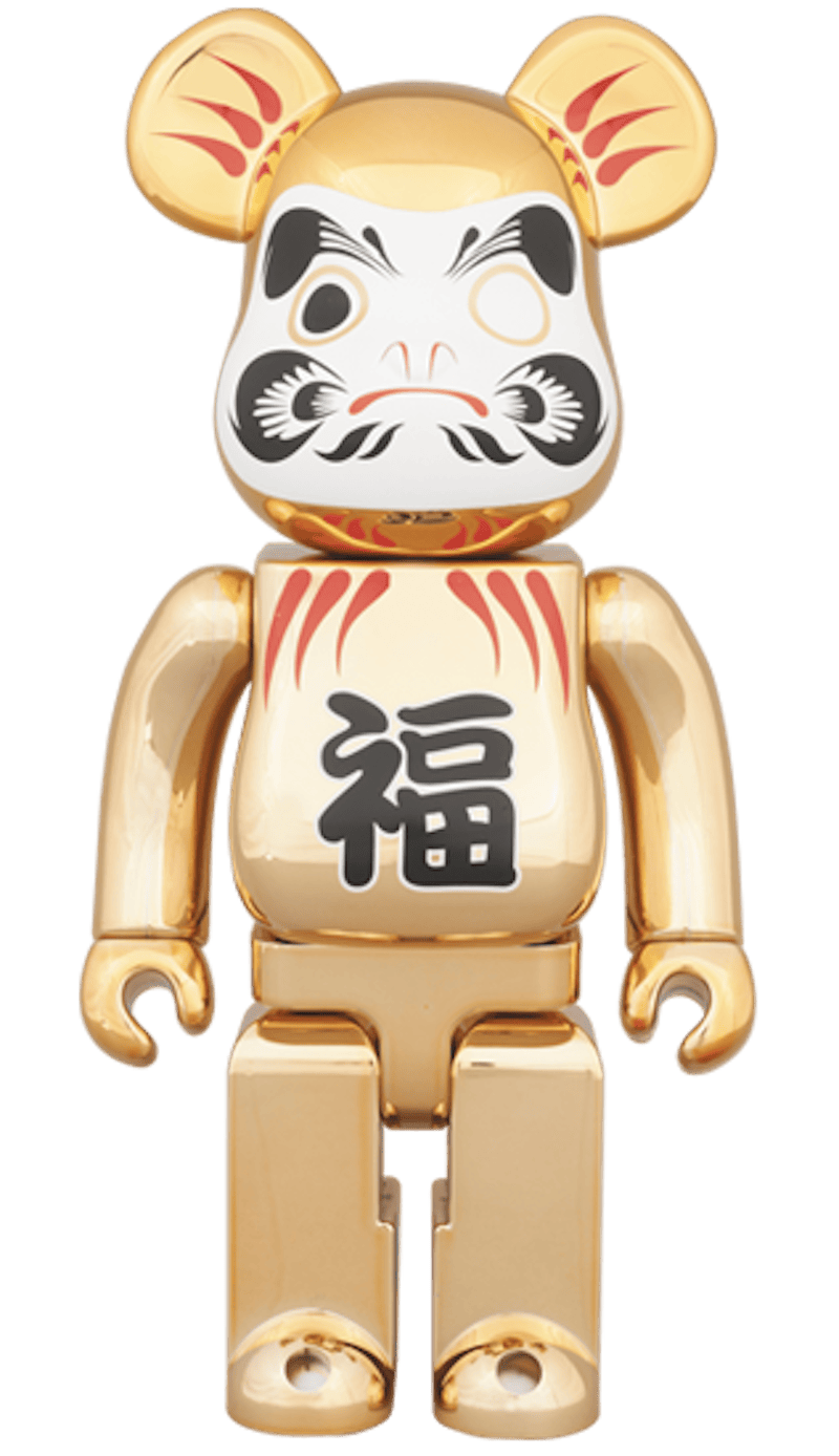 Bearbrick Dazzling Gold Plated Daruma 400% Gold