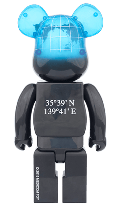 Bearbrick Earth Cosmic 400% Black