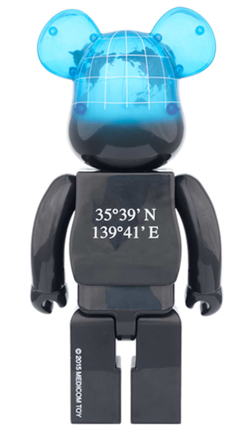 Bearbrick Earth Cosmic 400% Black