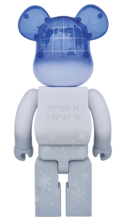 Bearbrick Earth Snow 400% White