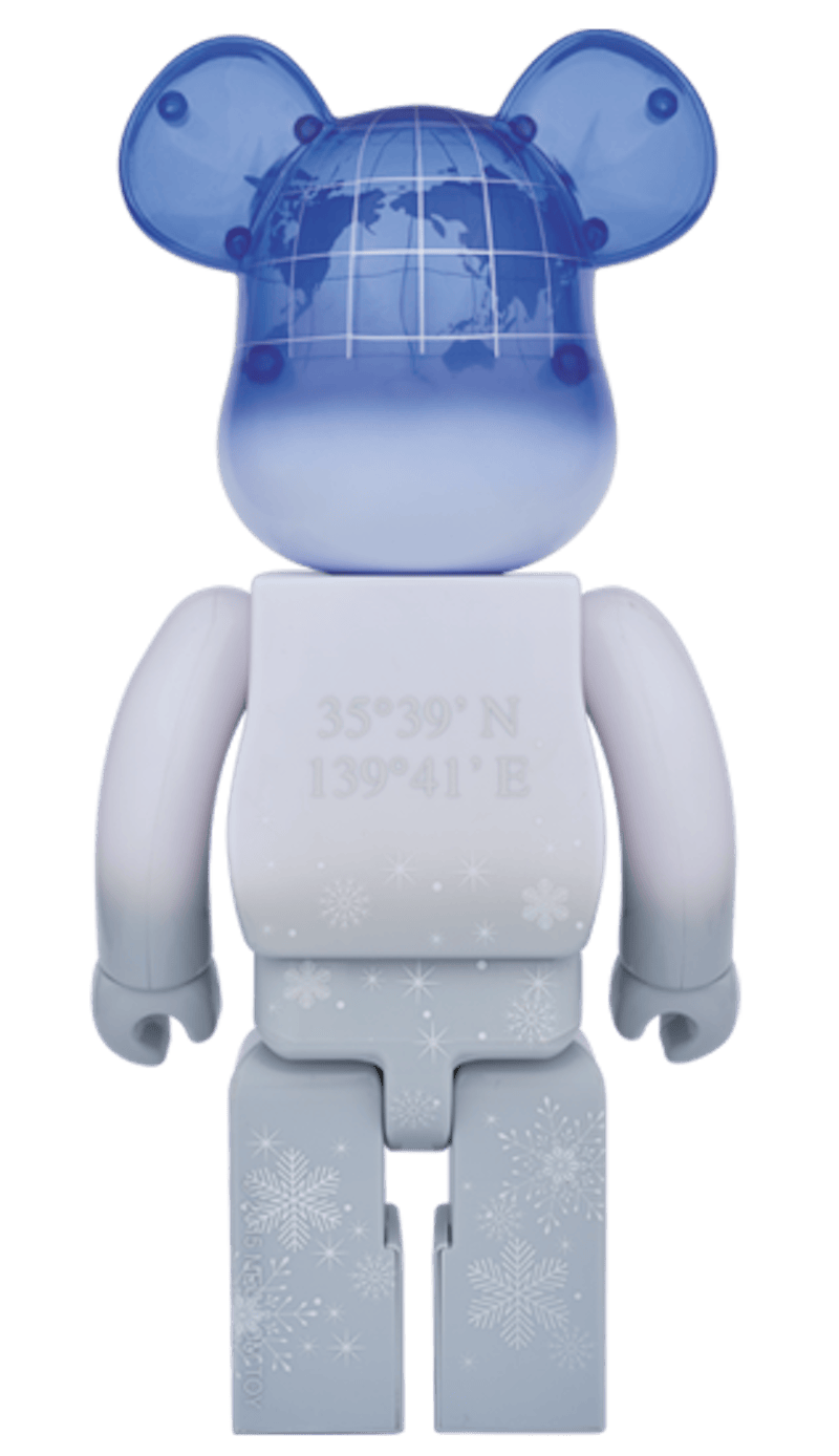 Bearbrick Earth Snow 400% White