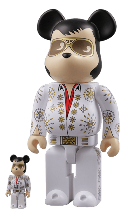 Bearbrick Elvis Presley 100% & 400% Set White
