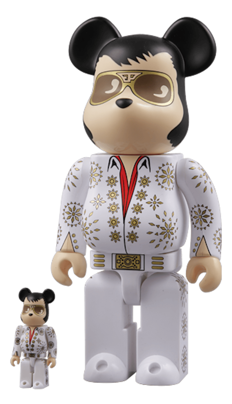 Bearbrick Elvis Presley 100% & 400% Set White