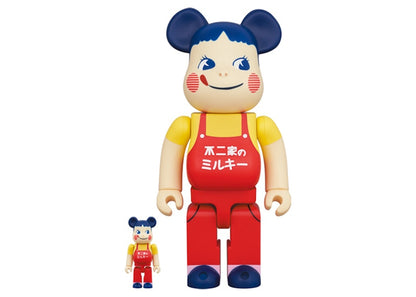 Bearbrick Enamel Sign Peko-chan 100% & 400% Set