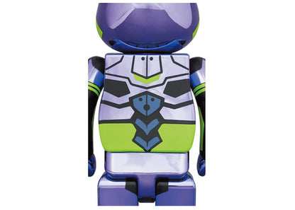 Bearbrick Evangelion Unit 1 100% & 400% Set Chrome Ver.