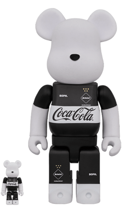 Bearbrick FCReal Bristol x COCA-COLA 100% & 400% Set