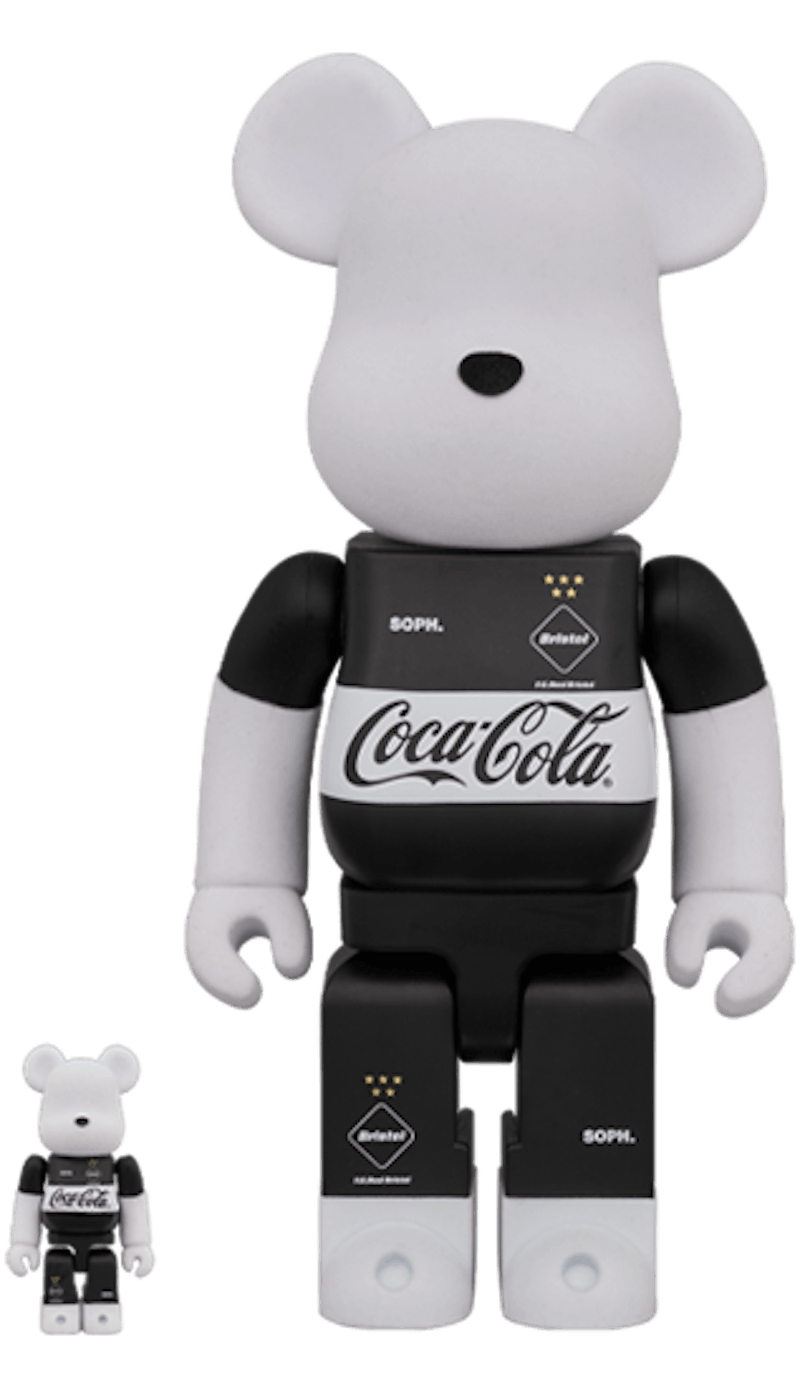 Bearbrick FCReal Bristol x COCA-COLA 100% & 400% Set
