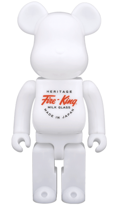 Bearbrick Fire King (2 Pack) 400% White/ Jade