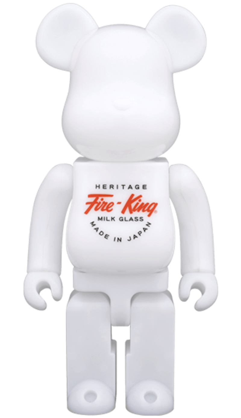 Bearbrick Fire King (2 Pack) 400% White/ Jade