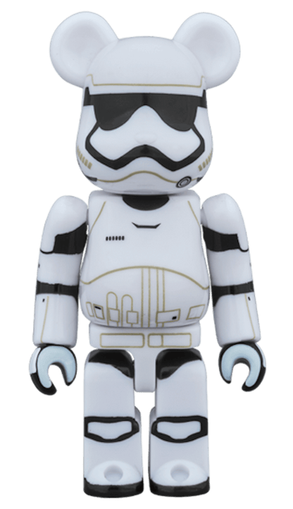 Bearbrick First Order Stormtrooper Officer & First Order Stormtrooper 2 Pack 100% White