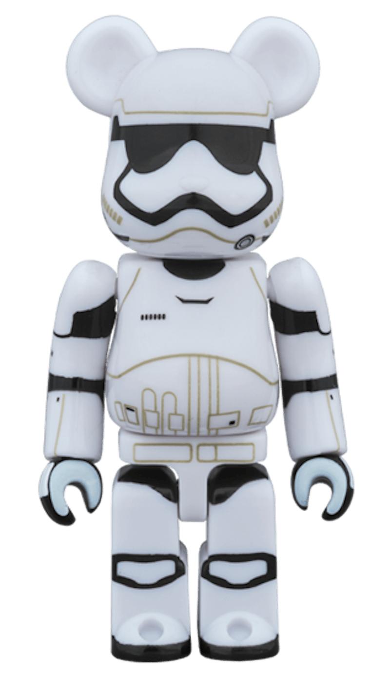 Bearbrick First Order Stormtrooper Officer & First Order Stormtrooper 2 Pack 100% White