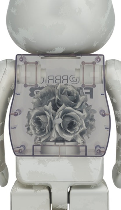 Bearbrick Flora (Flower) 1000% Silver
