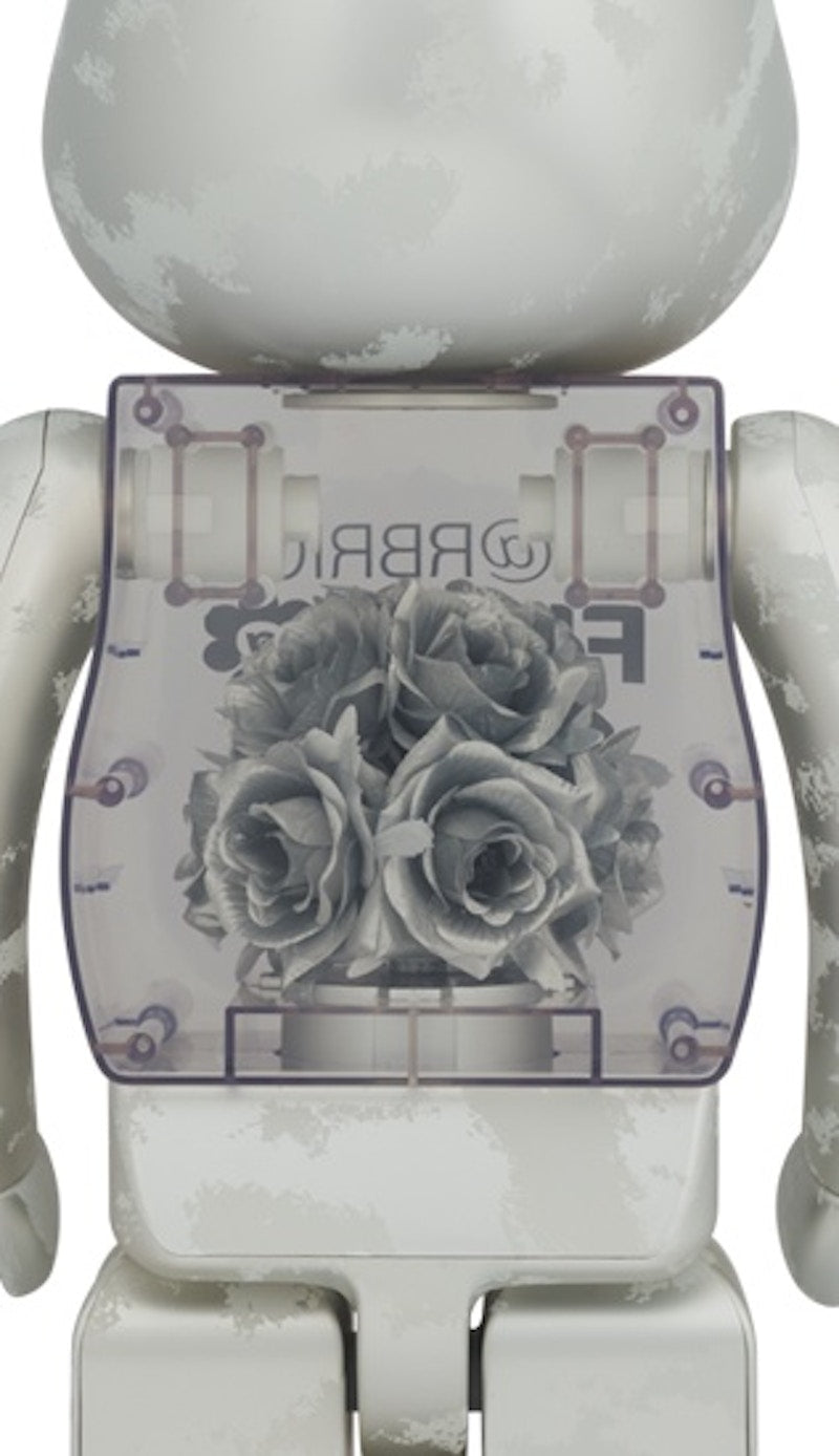 Bearbrick Flora (Flower) 1000% Silver
