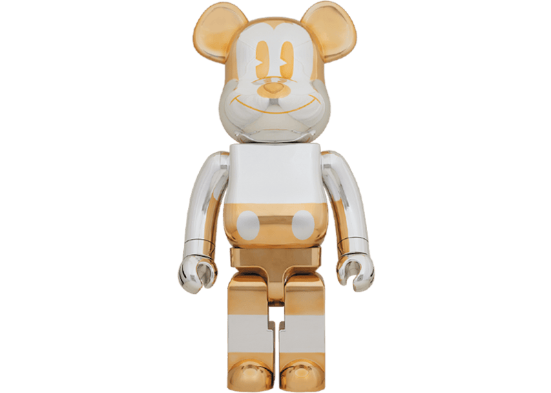 Bearbrick x Sorayama Future Mickey 1000% Silver/Gold