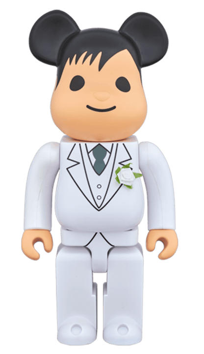Bearbrick Greeting Marriage 2 PLUS 400% White