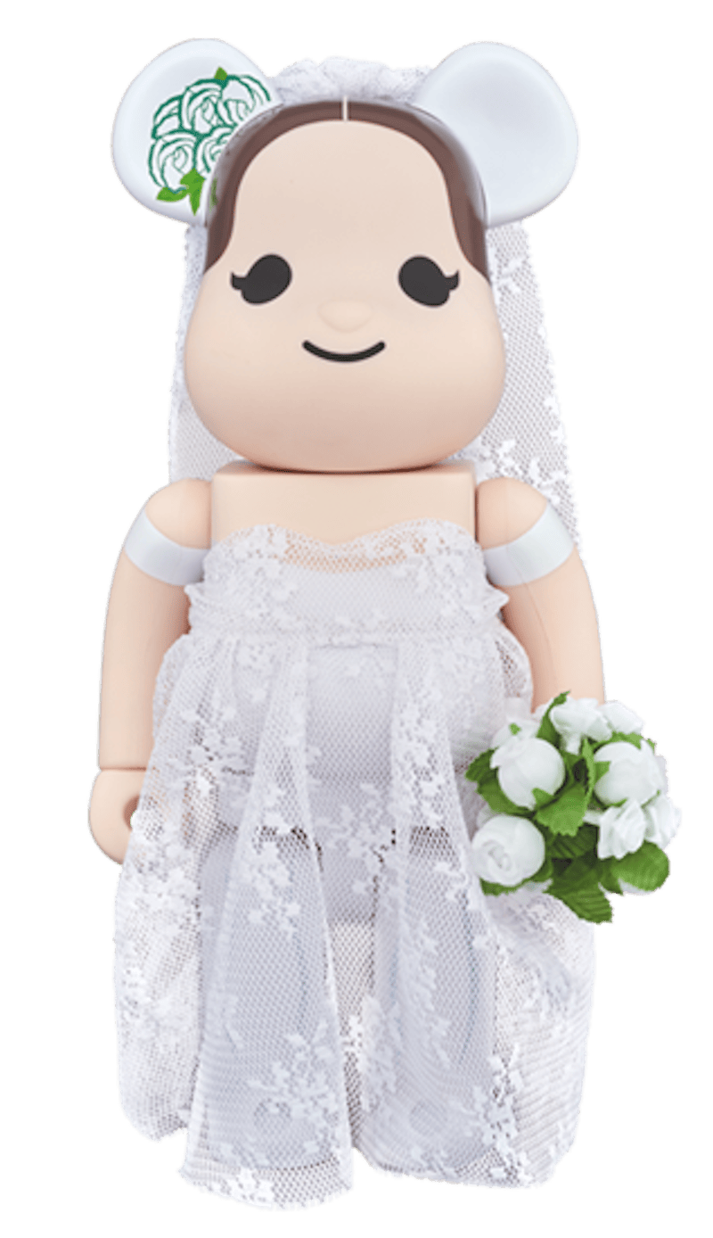 Bearbrick Greeting Marriage 2 PLUS 400% White