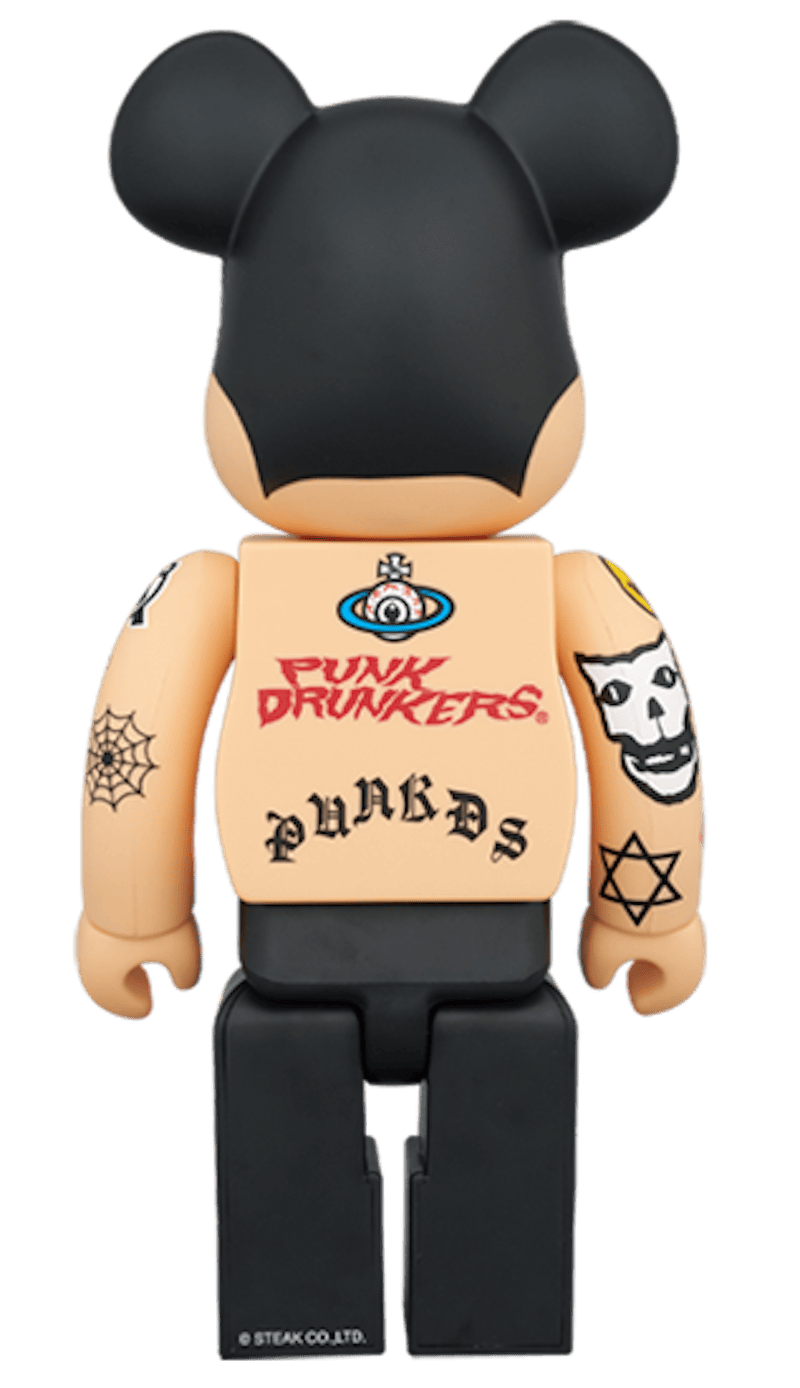 Bearbrick Guy Tattoo 400% Beige
