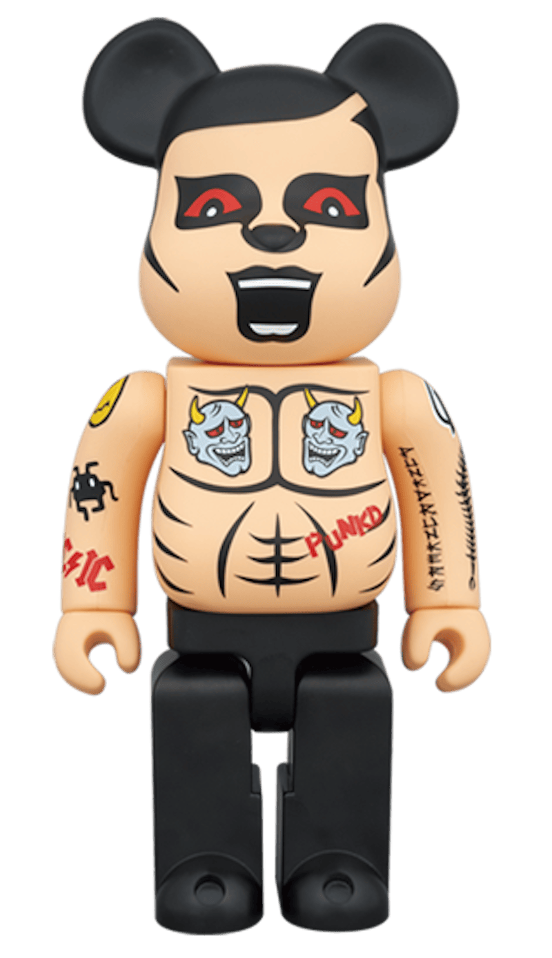 Bearbrick Guy Tattoo 400% Beige