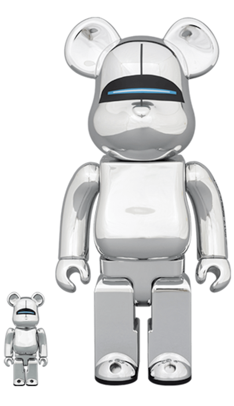 Bearbrick Hajime Sorayama Sexy Robot 100% & 400% Set Chrome
