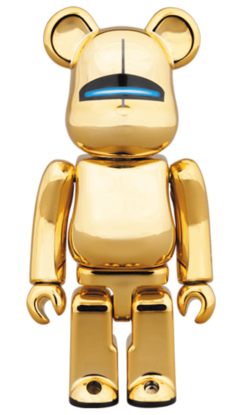 Bearbrick Hajime Sorayama Sexy Robot 100% & 400% Set Gold