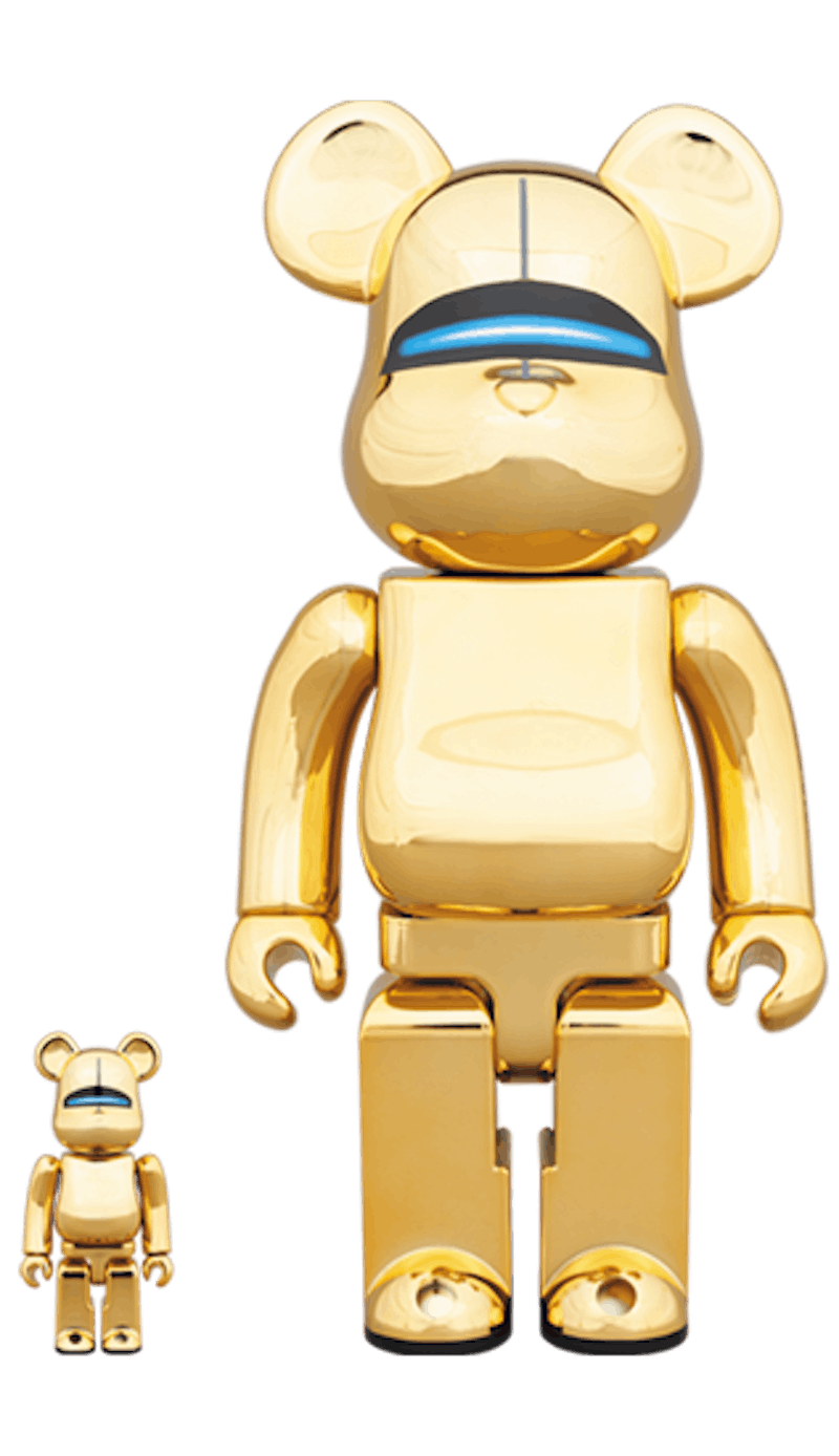 Bearbrick Hajime Sorayama Sexy Robot 100% & 400% Set Gold