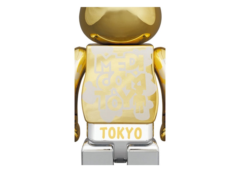 Bearbrick Happy Tokyo Gold Plated 100% & 400% Set