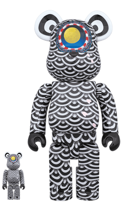 Bearbrick Hayato Shinoda x Ground Y 100% & 400% Set Black