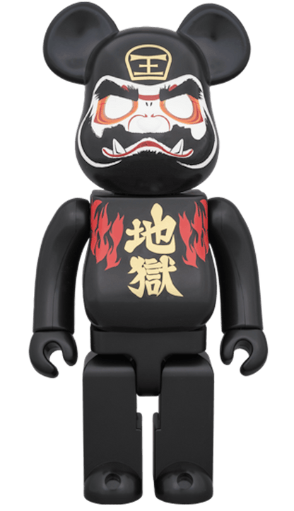 Bearbrick Hell Daruma 400% Black