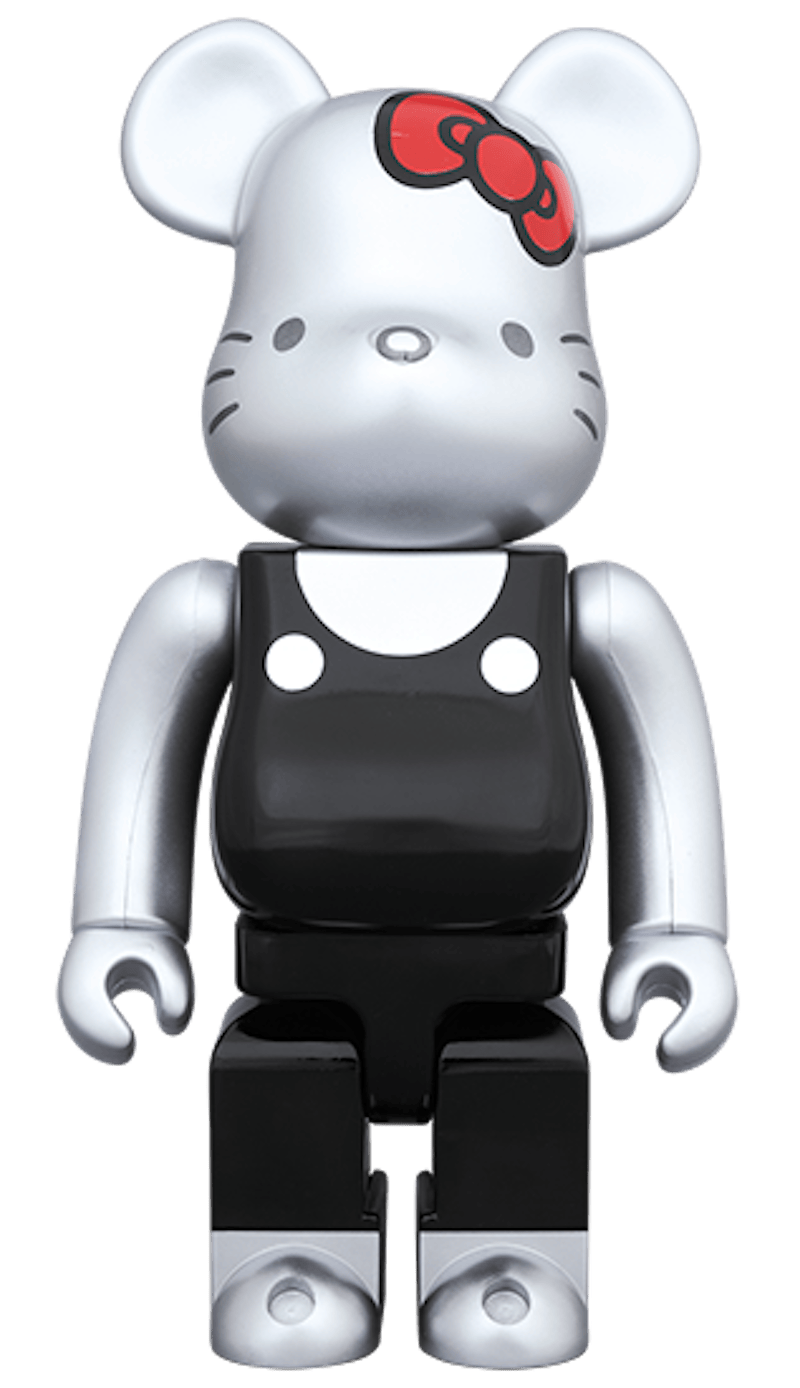 Bearbrick Hello Kitty Generation 00's 100% & 400% Silver