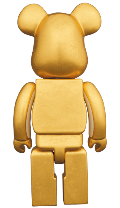 Bearbrick Hirapushin (Pure Gold Foil) 400% Gold