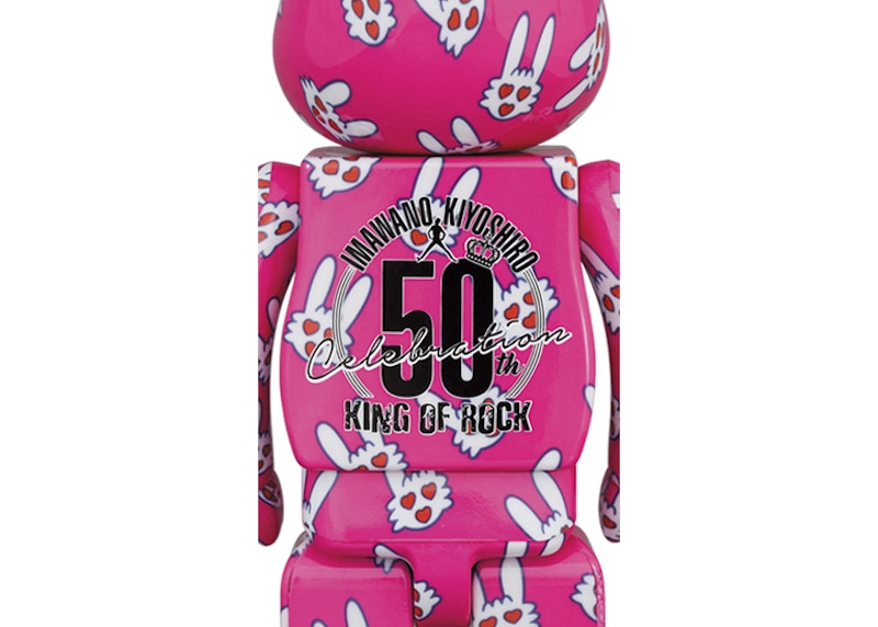 Bearbrick Hitohata Rabbit (Kiyoshiro Imawano 50th Celebration) 1000% Pink