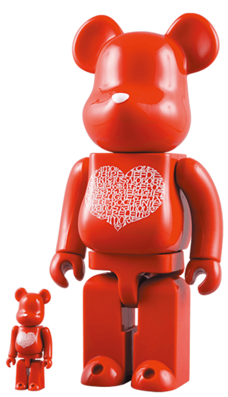 Bearbrick International Love Heart 400% Red