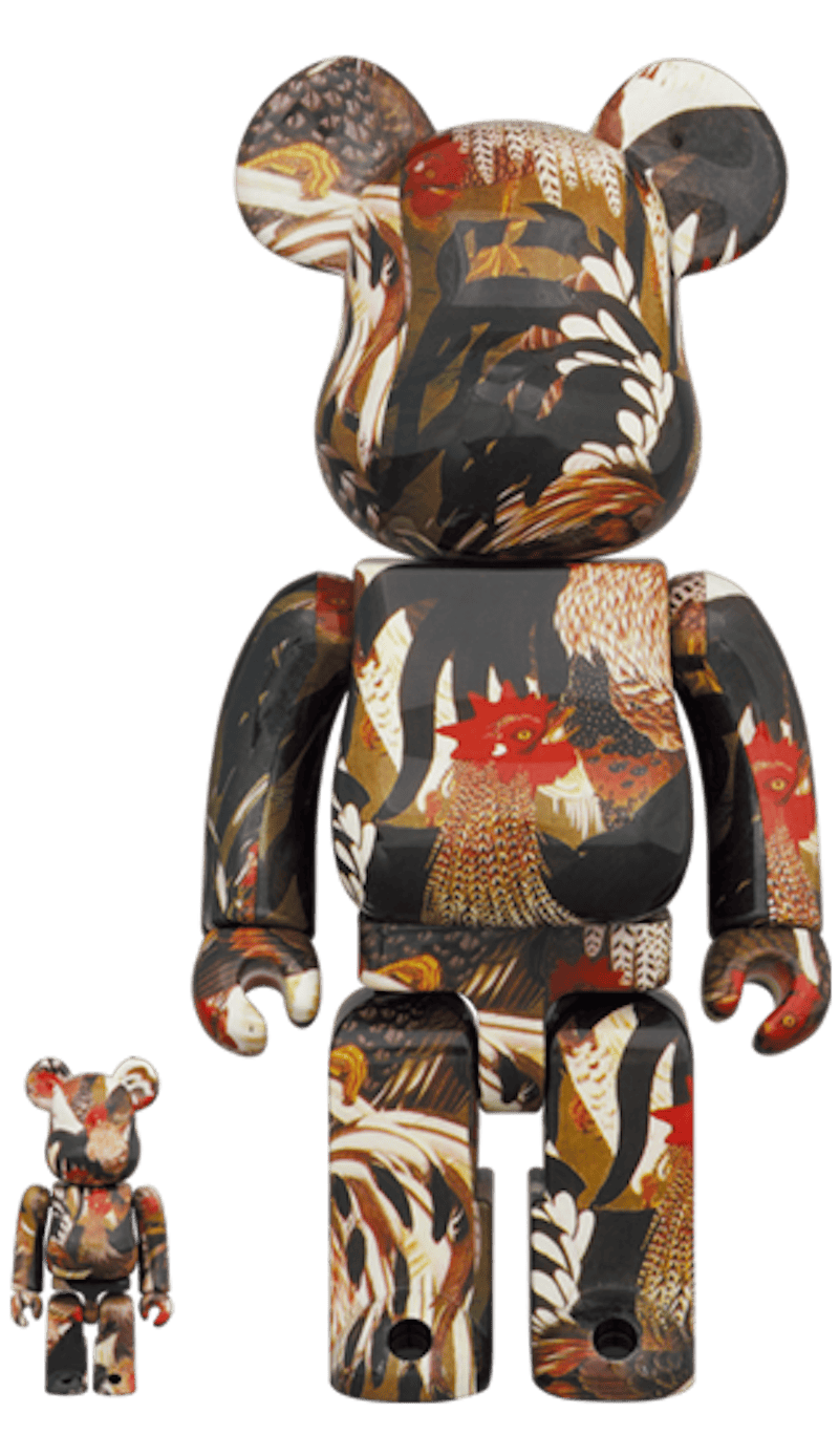 Bearbrick Ito Jakuchu "Flock of Chickens" 100% & 400% Set