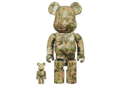 Bearbrick Ito Jakuchu (Peach Blossom Poultry Figure) 100% & 400% Set