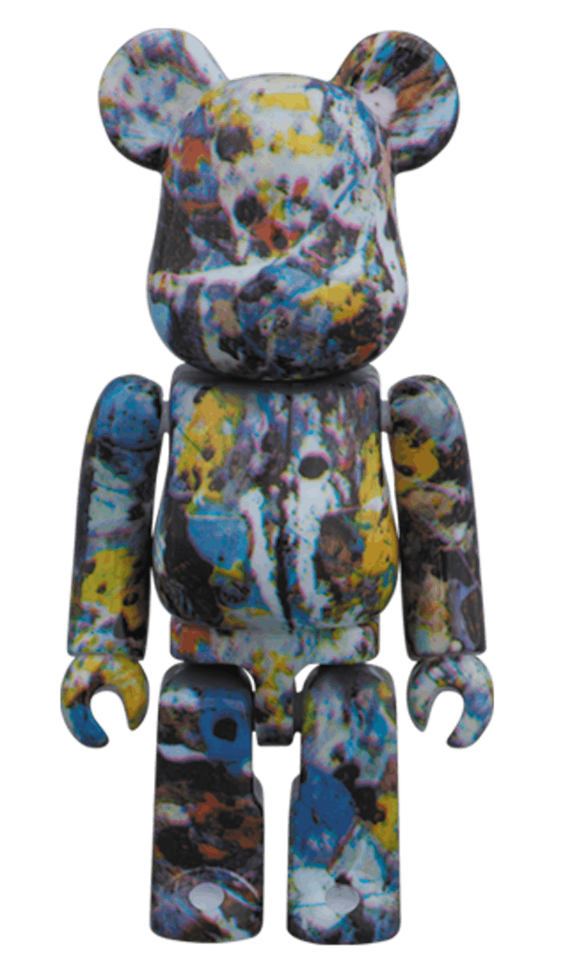 Bearbrick Jackson Pollock Studio 100% Blue