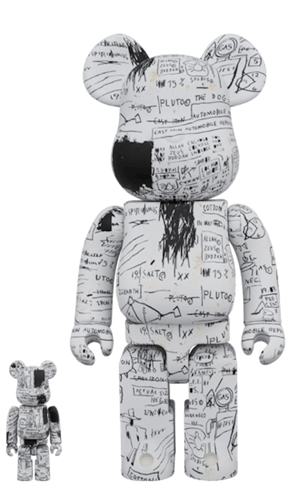 Bearbrick Jean-Michel Basquiat 3 100% & 400% Set White