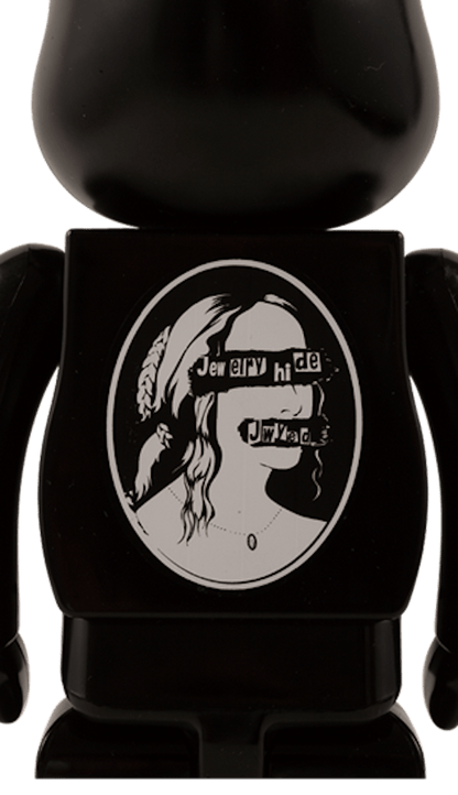 Bearbrick Jywed (with dog tag made by Jwyed) 100% & 400% Set Black