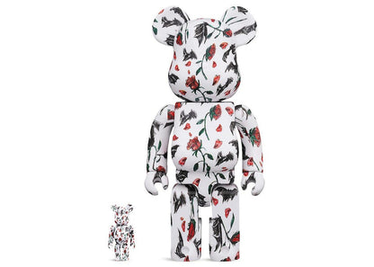 Bearbrick KIDILL x ERI WAKIYAMA 100% & 400% Set BAT & ROSE WHITE