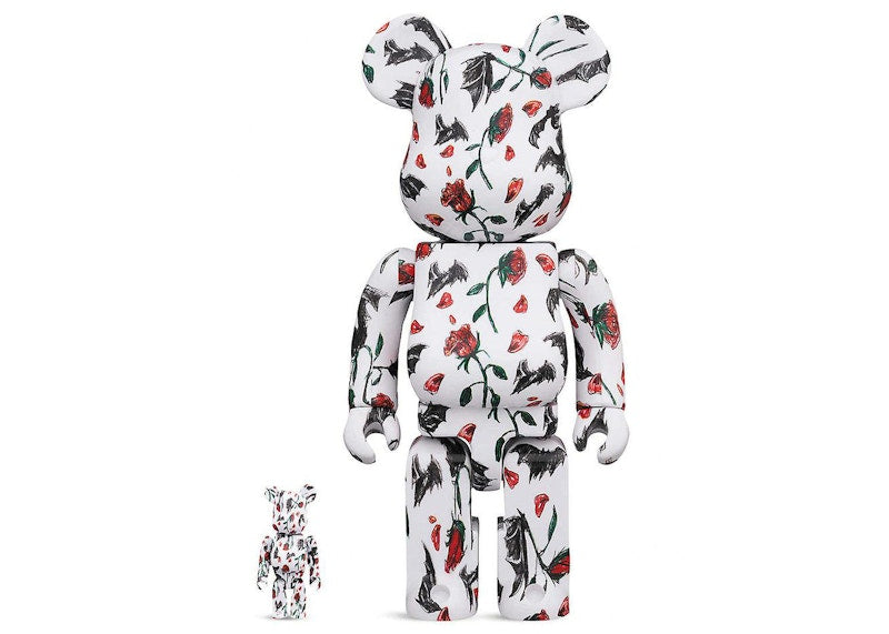 Bearbrick KIDILL x ERI WAKIYAMA 100% & 400% Set BAT & ROSE WHITE