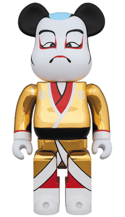 Bearbrick Kabuki Gold Plated 400% Gold