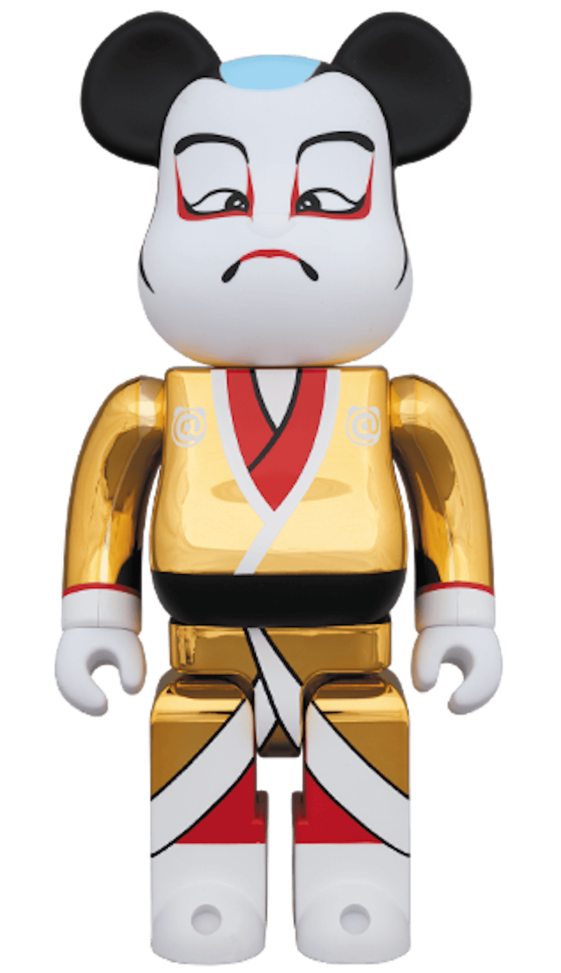 Bearbrick Kabuki Gold Plated 400% Gold
