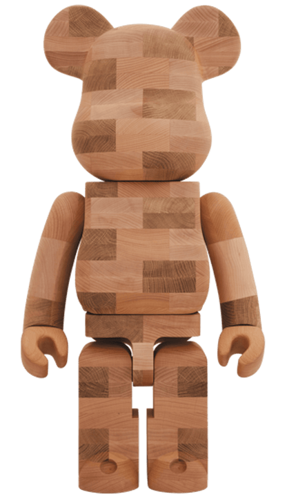 Bearbrick Karimoku Brick Style Tiles 1000% Wood