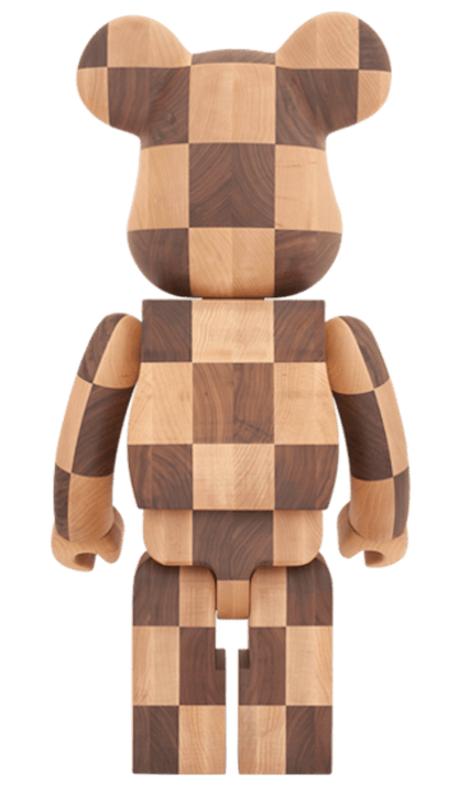 Bearbrick Karimoku Chess 1000% Wood