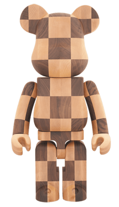 Bearbrick Karimoku Chess 1000% Wood