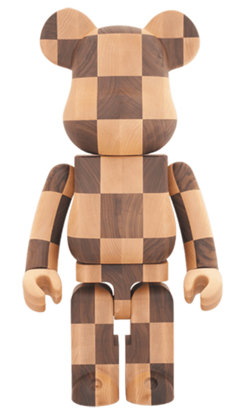 Bearbrick Karimoku Chess 1000% Wood